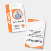 Personalized Nurse ID Badge for Hospital Staff (Voor- en achterkant)