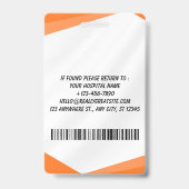 Personalized Nurse ID Badge for Hospital Staff (Achterkant)