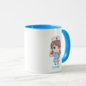 Personalized Nurse Mug with Name – Cute Nurse Mok (Voorkant rechts)
