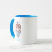 Personalized Nurse Mug with Name – Cute Nurse Mok (Voorkant links)