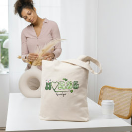 Personalized Nurse Name Tote Bag | Holiday Nurse G