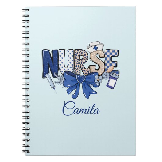 Personalized Nurse Notebook | Custom Nurse Journal Notitieboek (Voorkant)