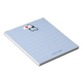 Personalized Nurse Stethoscope Blue Medical Notitieblok (Schuin)