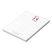 Personalized Nurse Stethoscope White Medical Notitieblok (Linkerzijde)