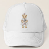 Personalized Nurse Teddy Bear Custom Name Nursing  Trucker Pet (Voorkant)