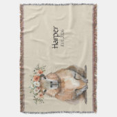 Personalized Nursery Blanket • Capybara Baby Decor Deken (Voorkant Verticaal)