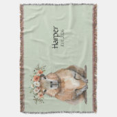Personalized Nursery Blanket • Capybara Baby Decor Deken (Voorkant Verticaal)