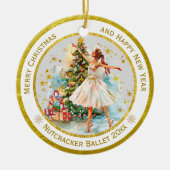 Personalized Nutcracker Ballet Christmas - Gift Keramisch Ornament (Voorkant)