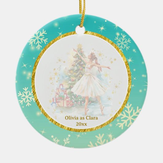 Personalized Nutcracker Ballet Christmas - Gift Keramisch Ornament (Voorkant)