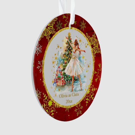 Personalized Nutcracker Ballet Christmas - Gift Ornament (voorkant)