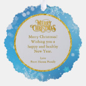 Personalized Nutcracker Ballet Christmas - Gift Ornament Kaart (Achterkant)