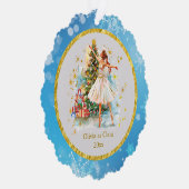 Personalized Nutcracker Ballet Christmas - Gift Ornament Kaart (Rechts)