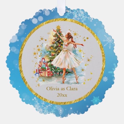 Personalized Nutcracker Ballet Christmas - Gift Ornament Kaart (Voorkant)