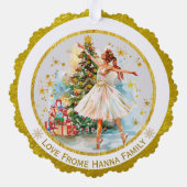 Personalized Nutcracker Ballet Christmas - Gift Ornament Kaart (Achterkant)
