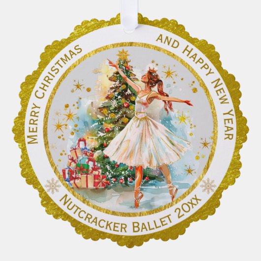 Personalized Nutcracker Ballet Christmas - Gift Ornament Kaart (Voorkant)
