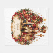 Personalized Nutcracker Christmas Blanket with Nam Fleece Deken (Voorkant (Horizontaal))