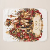 Personalized Nutcracker Christmas Blanket with Nam Sherpa Deken (Voorkant (horizontaal))