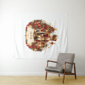 Personalized Nutcracker Christmas Blanket with Nam Wandkleed (In Situ (horizontaal))