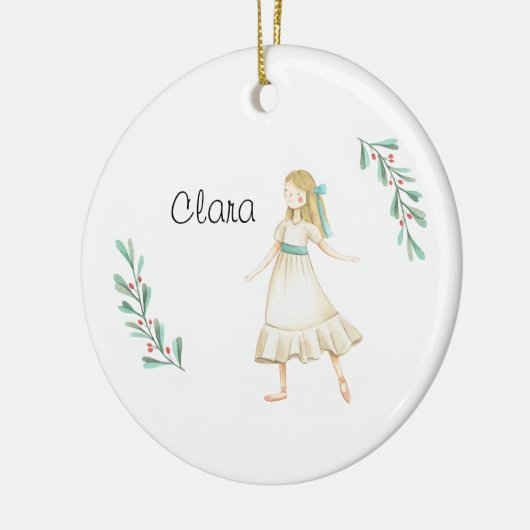 Personalized Nutcracker Clara Keepsake Ceramic Or Keramisch Ornament (Links)