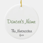 Personalized Nutcracker Clara Keepsake Ceramic Or Keramisch Ornament (Achterkant)