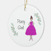 Personalized Nutcracker Party Girl Keepsake Keramisch Ornament (Links)