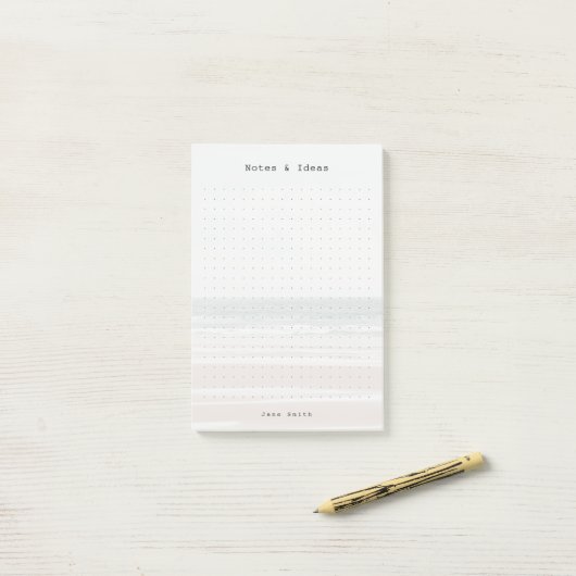 Personalized ocean aesthetic dot Grid Post-it® Notes (Op bureau)