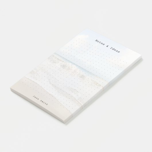 Personalized ocean aesthetic dot Grid Post-it® Notes (Schuin)