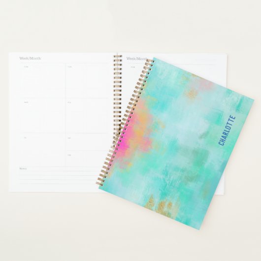 Personalized Ocean Joyride - Blue Turquoise Planner (Display)