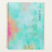 Personalized Ocean Joyride - Blue Turquoise Planner (Voorkant)