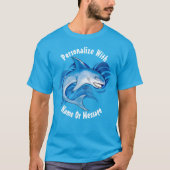 PERSONALIZED Ocean Shark T-shirt (Voorkant)