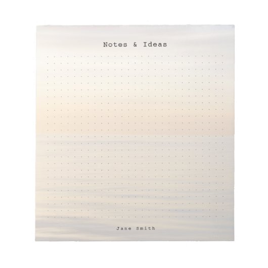 Personalized ocean sunset aesthetic dot Grid Notitieblok (Voorkant)