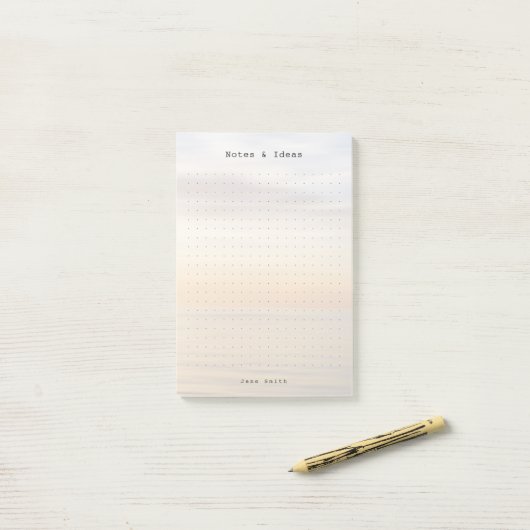 Personalized ocean sunset aesthetic dot Grid Post-it® Notes (Op bureau)