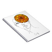 Personalized October Birth Flower Portrait Notitieboek (Rechterzijde)