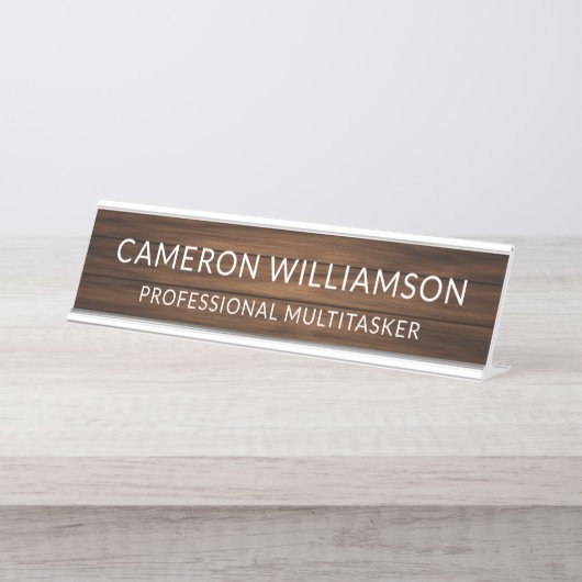Personalized Office Humor Professional Multitasker Bureau Naambordje (Voorkant)