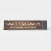 Personalized Office Humor Professional Multitasker Bureau Naambordje (Voorkant)