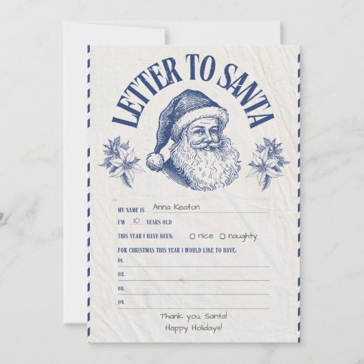 Personalized Official North Pole Letter From Santa Kaart (Voorkant)