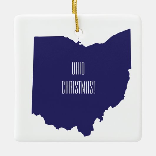 Personalized Ohio Christmas Ornament (Voorkant)