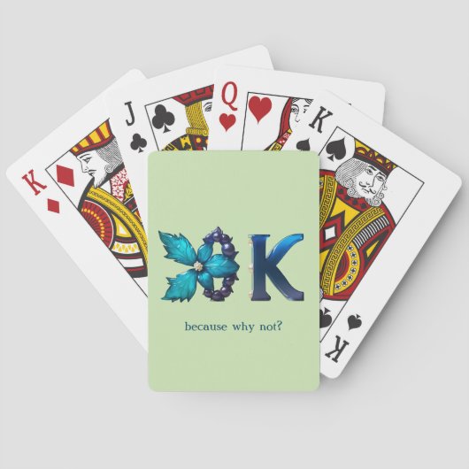 Personalized “OK, because why not?” Pokerkaarten (Achterkant)