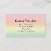 Personalized Olive Branch Catering Chef Visitekaartje (Achterkant)