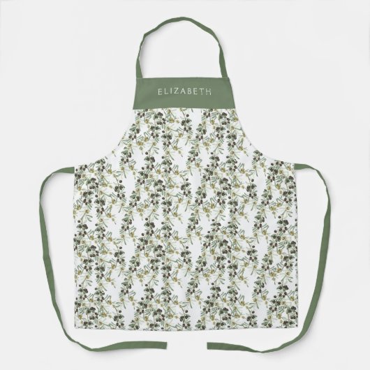 Personalized Olive Pattern Sage Green Schort (Voorkant)