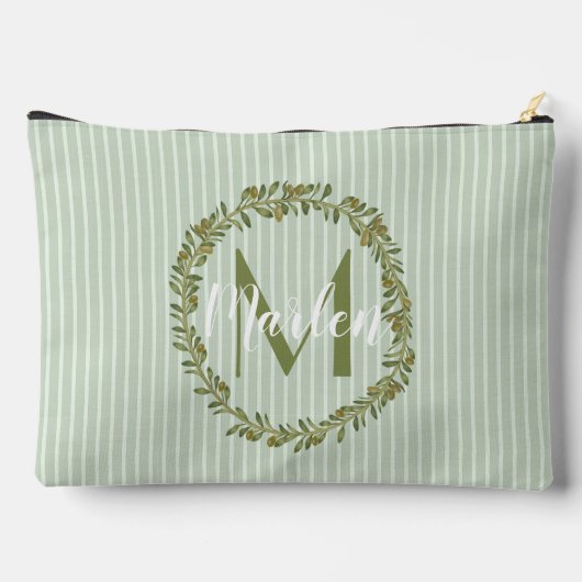 Personalized Olive Wreath Monogram  Etui (Achterkant)