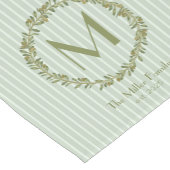 Personalized Olive Wreath Monogram & Family Name  Korte Tafelloper (Hoek)