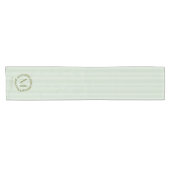 Personalized Olive Wreath Monogram & Family Name  Korte Tafelloper (Horizontaal)