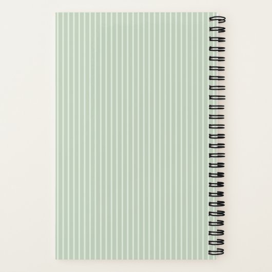 Personalized Olive Wreath Monogram  Notitieboek (Achterkant)