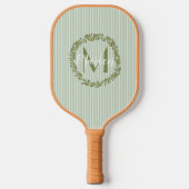Personalized Olive Wreath Monogram Pickleball Paddle (Voorkant)
