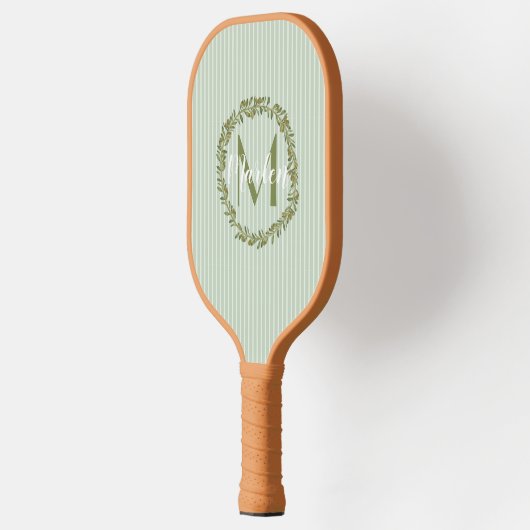 Personalized Olive Wreath Monogram Pickleball Paddle (Links)