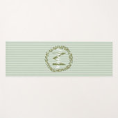 Personalized Olive Wreath Monogram  Yogamat (Voorkant (horizontaal))