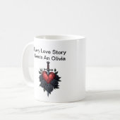 Personalized Olivia Mug – Cute Gift for Her Koffiemok (Voorkant links)