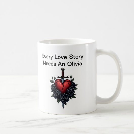Personalized Olivia Mug – Cute Gift for Her Koffiemok (Rechts)