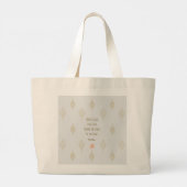 Personalized Om Shanti Yoga Girl Grote Tote Bag (Achterkant)